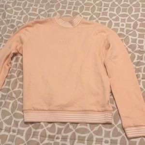 pink sweatshirt